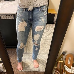 Lucky Brand High Waisted Distressed Jeans